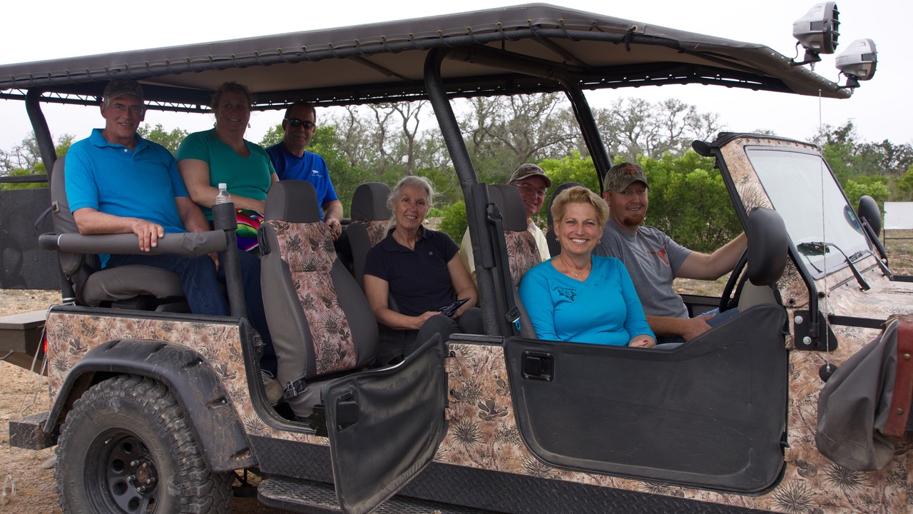 140426 23 Texas Mountain Ranch Off on tour in the vehicle including host Susie