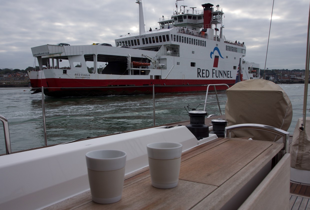 140927 1 Morning entertainment the Red Funnel Ferry