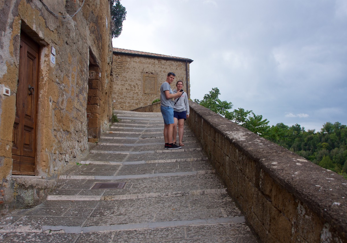 170911 Day 1 Road Trip Walking the streets of Sorano Ben and Renae