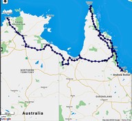 201011 Map Darwin to Townsville Trip